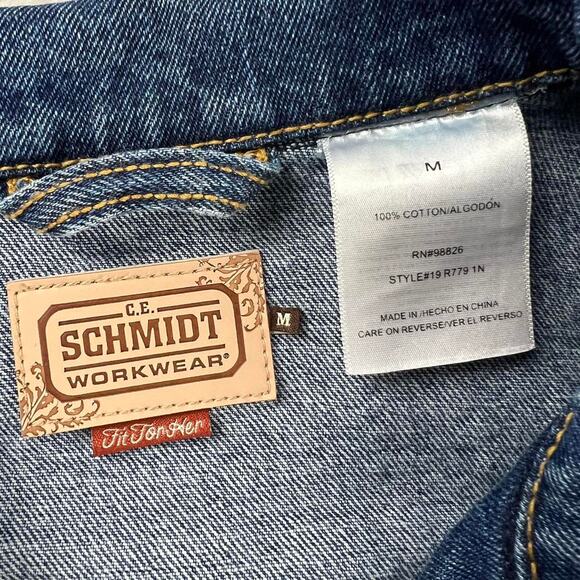 CE Schmidt Workwear Blue Denim Jean Jacket Women's Size medium - Picture 8 of 9